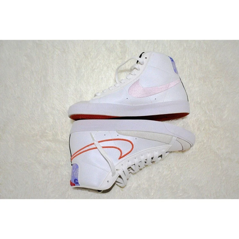 Nike Blazer Mid ’77 Vintage White Leather & Double Swoosh (DJ0265-100) - Size 7Y